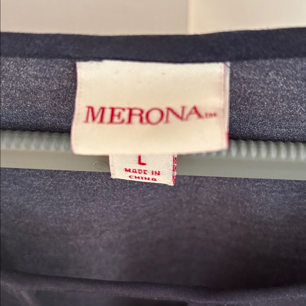 Merona Navy Blue Floral Dress - Picture 4 of 4